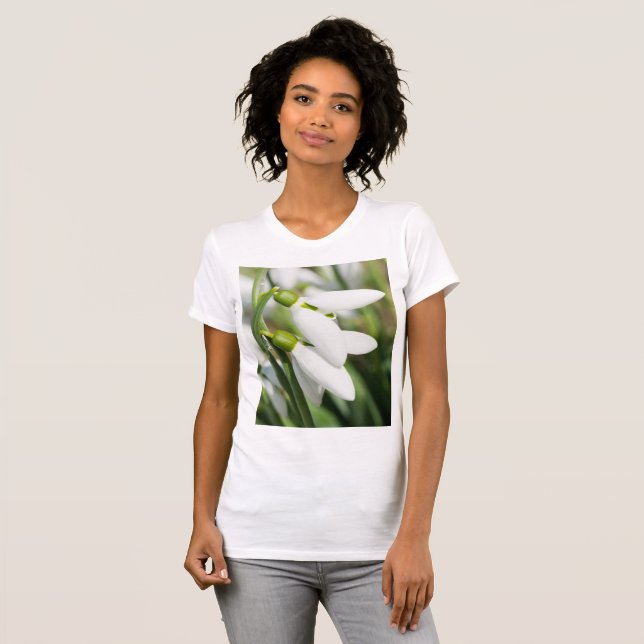 Camiseta Flores de neve (Frente Completa)