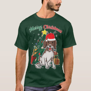Camiseta Flores de Neve de Árvore de Natal de Ponteiro Curt