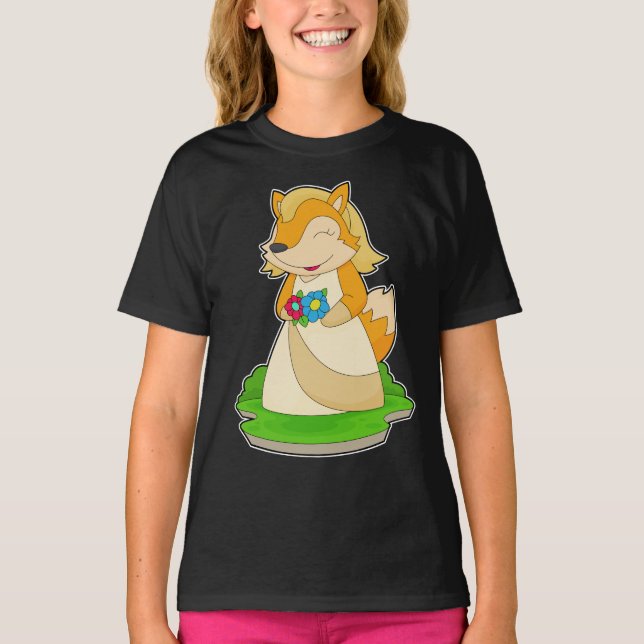 Camiseta Flores de Noiva da Raposa Casamento (Frente)