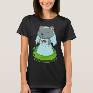 Camiseta Flores de Noiva Gata Casamento