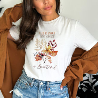 Camiseta Flores de outono e Cotação