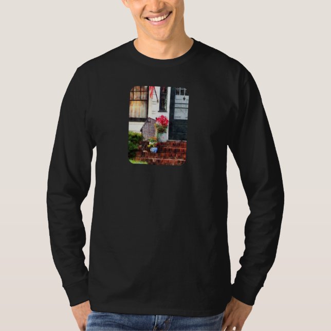 Camiseta Flores de Outono em Vasos Chiques (Frente)