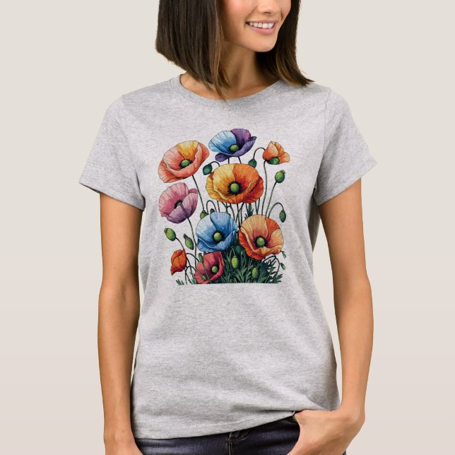 Camiseta Flores de Papoila (Frente)