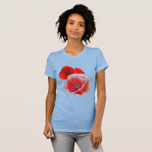 Camiseta Flores de Papoila Fecham Camisa-T