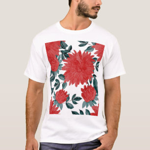 Camiseta Flores de Prados: Vintage Watercolor Sem Costura