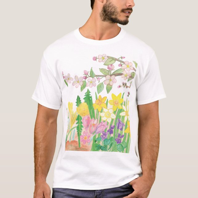 Camiseta Flores de primavera (Frente)