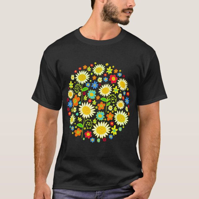 Camiseta Flores de primavera - Personalizadas (Frente)