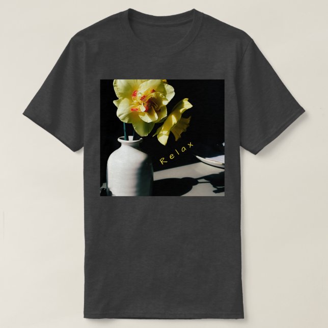 Camiseta Flores de rexação calmo (Frente do Design)