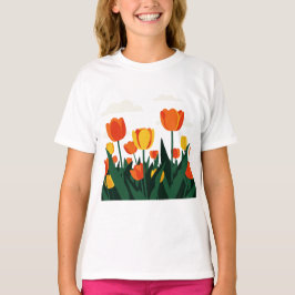 Camiseta Flores de tulipa