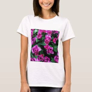 Camiseta Flores de tulipas cor-de-rosa
