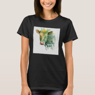 Camiseta Flores de Vaca Bonitas Lança Verde Mim
