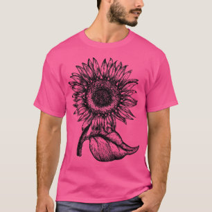 Camiseta Flores de Verão de Primavera de girassol Floral