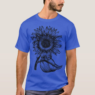 Camiseta Flores de Verão de Primavera de girassol Floral