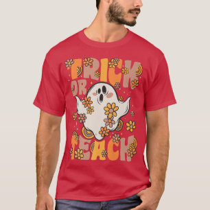 Camiseta Flores De Vintagem Do Fantasma De Tijolo Ou Ensino
