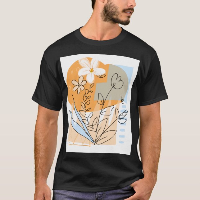 Camiseta Flores Desenhadas (Frente)