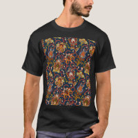 Flores Desenhadas À Mão: Padrão Colorido Do Marinh