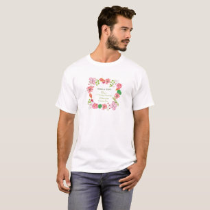Camiseta Flores do 15 de Casamento Religioso