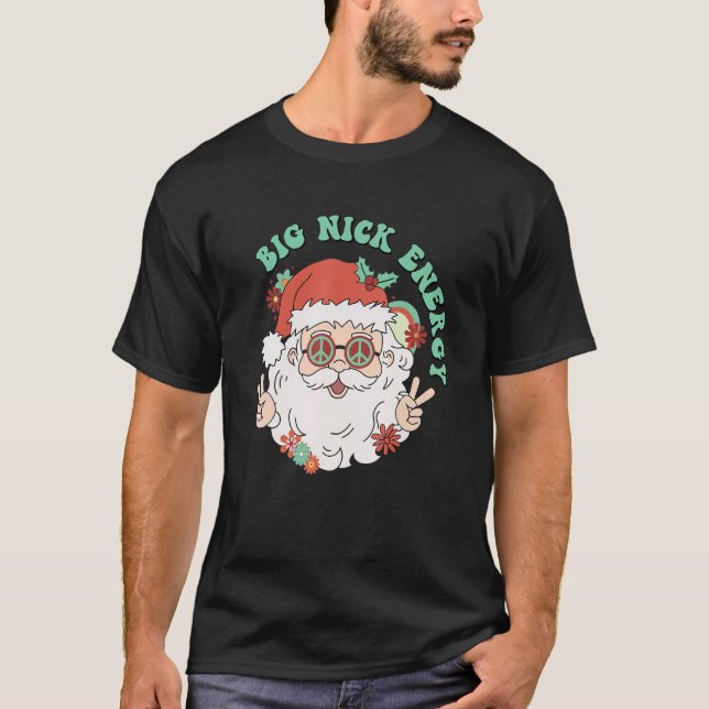 Camiseta Flores do Big Nick Energy Santa Claus (Frente)