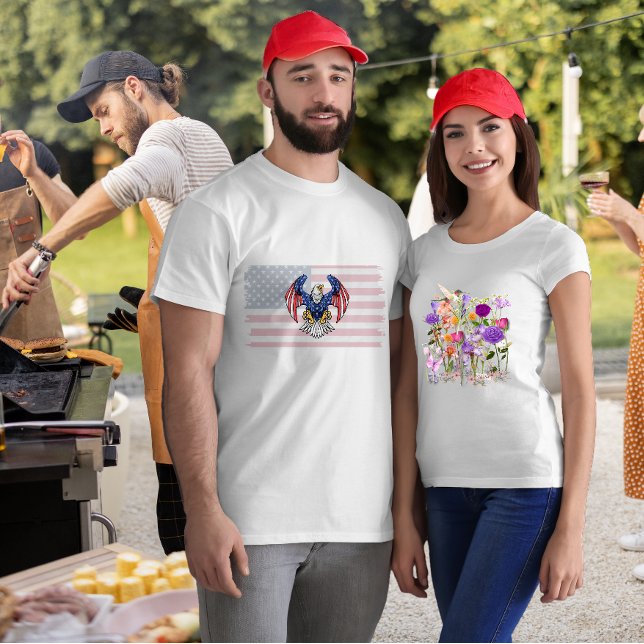 Camiseta Flores do Coração (Criador carregado)