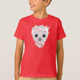 Camiseta Flores do crânio