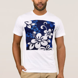 Camiseta Flores do Havaí Azul