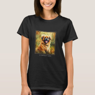 Camiseta Flores do Jardim do Cachorro Tibetano - Espanhol p