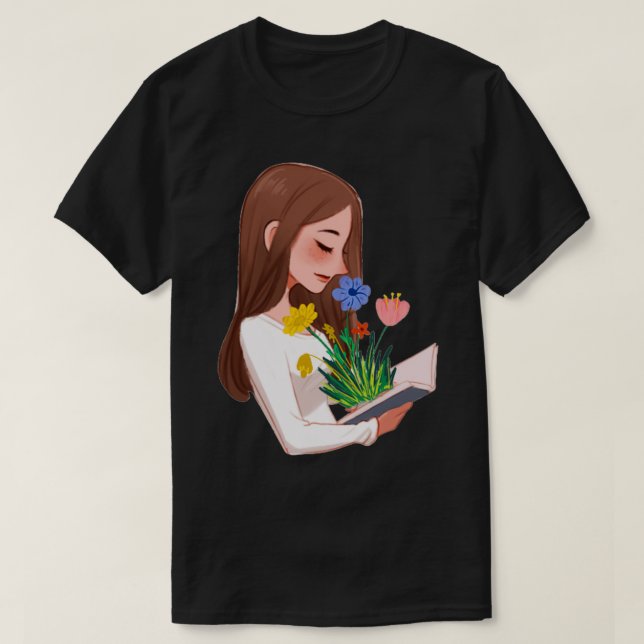 Camiseta flores do livro 84 (Frente do Design)