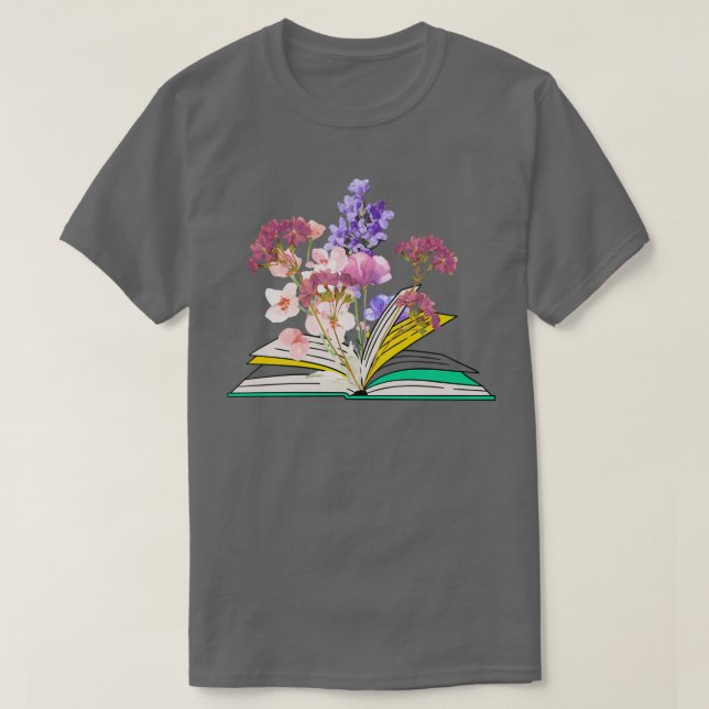 Camiseta flores do livro C 1 (Frente do Design)