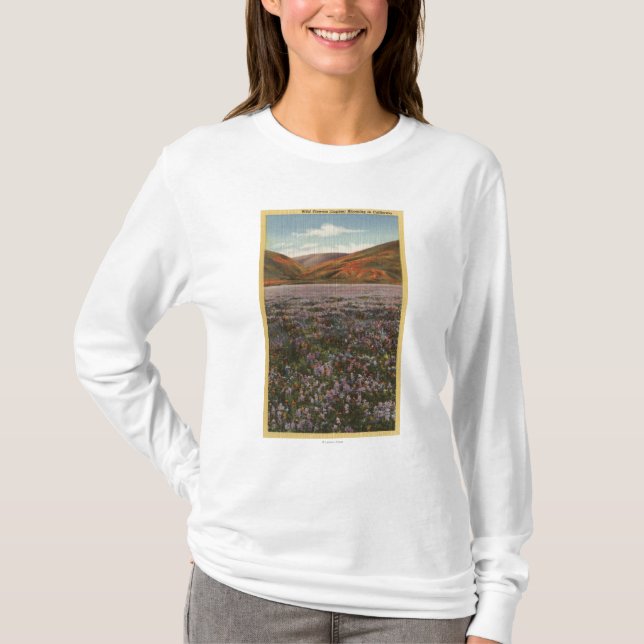Camiseta Flores do Lupine de CaliforniaWild na flor (Frente)
