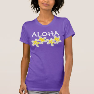 Camiseta Flores do Plumeria de Havaí Aloha