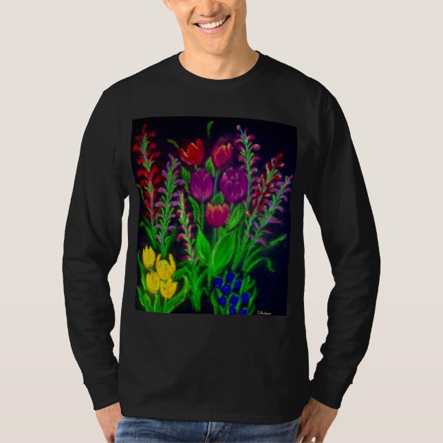 Camiseta Flores do primavera por S Ambrose (Frente)