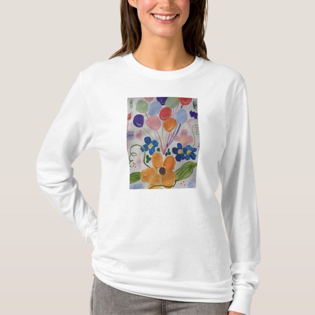 Camiseta Flores e Balões (Frente)
