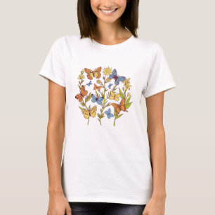 Camiseta Flores e Borboletas