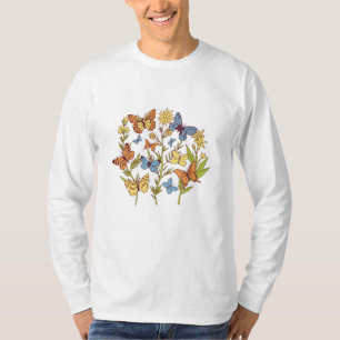 Camiseta Flores e Borboletas