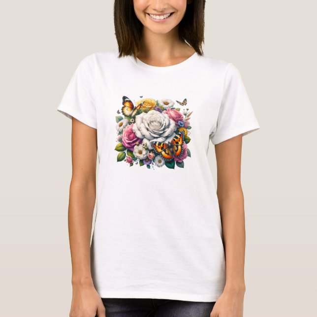 CAMISETA FLORES E BORRACHAS (Frente)