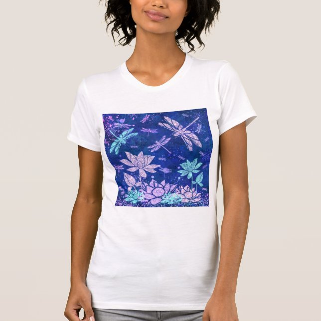 Camiseta Flores e Dragonflies T-Shirt (Frente)