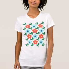 Camiseta Flores e Folha de Folha