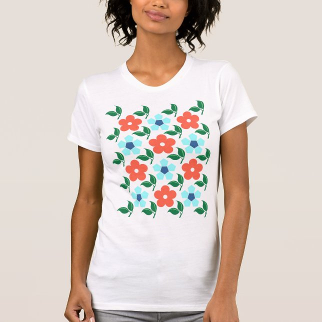 Camiseta Flores e Folha de Folha (Frente)