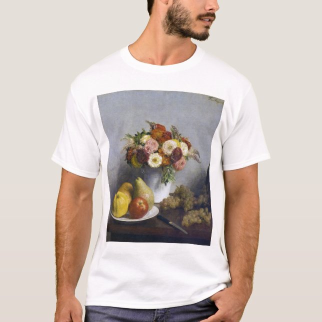 Camiseta Flores e Frutas, Henri Fantin-Latour (Frente)