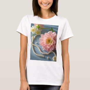 Camiseta Flores e pérolas de Elegante