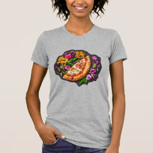 Camiseta Flores e pizza