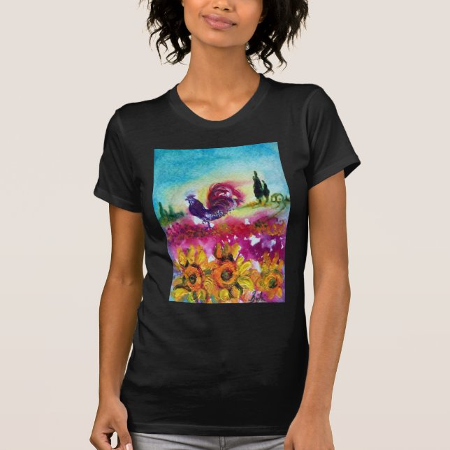 CAMISETA FLORES E ROSTAS NEGROS (Frente)