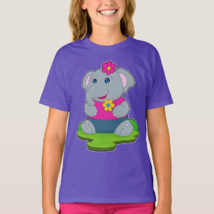Camiseta Flores Elefantes