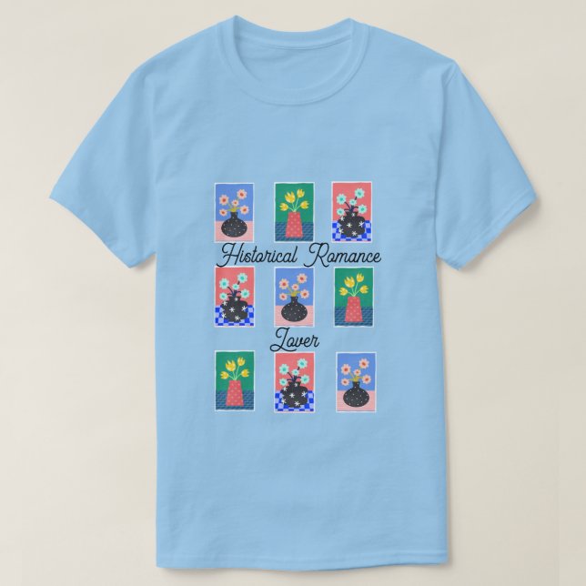 Camiseta Flores em vasos Romance Lover (Frente do Design)