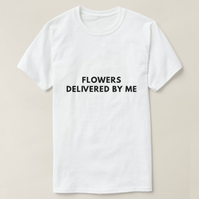 Camiseta Flores entregues por mim (Frente do Design)