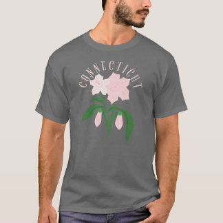 Camiseta Flores Estaduais Rosa Connecticut MountainLaurel A