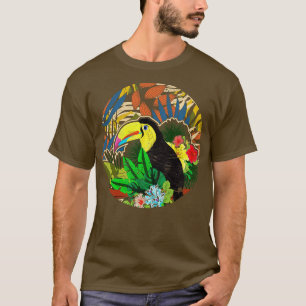 Camiseta Flores Exóticas Ornitóloga Bird Watcher Exótica B