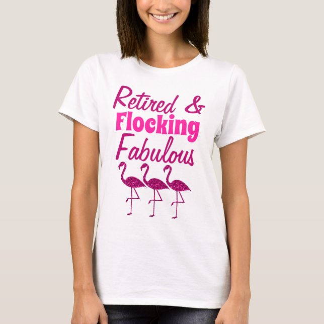 Camiseta Flores Fabulosas, cor-de-rosa brilhante, reformada (Frente)