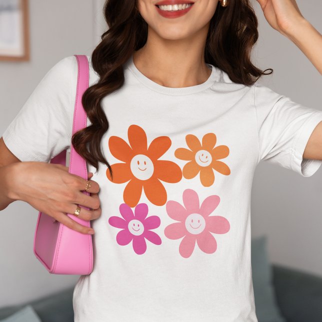 Camiseta Flores Felizes E Bonitas (Criador carregado)