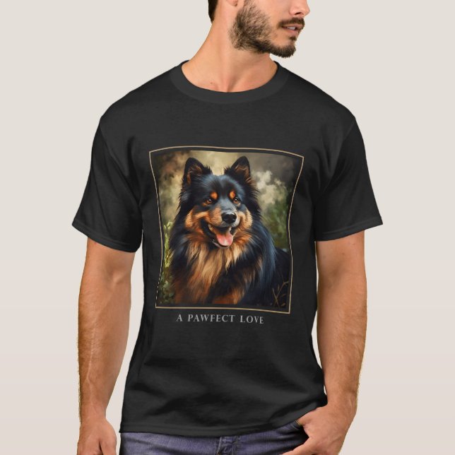 Camiseta Flores Finlandesas De Cão-De-Lapão, Pintor M (Frente)